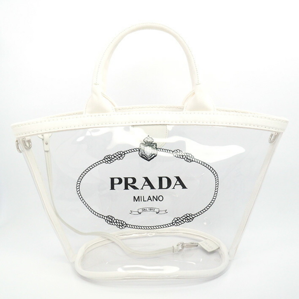 Prada Plex Canapa 2WAY Shoulder Bag Transparent